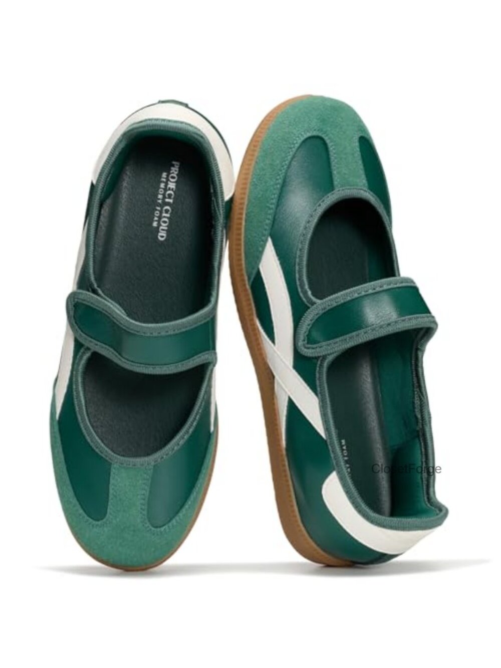 Project Cloud Mary Jane Shoes Memory Foam Slip-On Casual Sneakers PU Leather